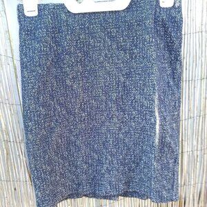 Loft Blue & White Speckled Straight Midi Slip-On Skirt Women's - XS